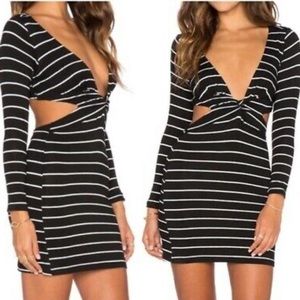 Blue Life Striped Cutout BB Mini Dress